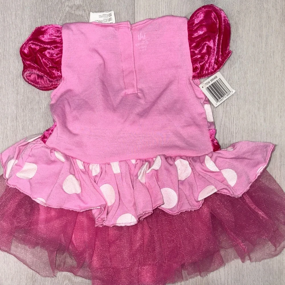 240. Disney Pink and White Polka Dot Baby Costume Size 12-18 Months